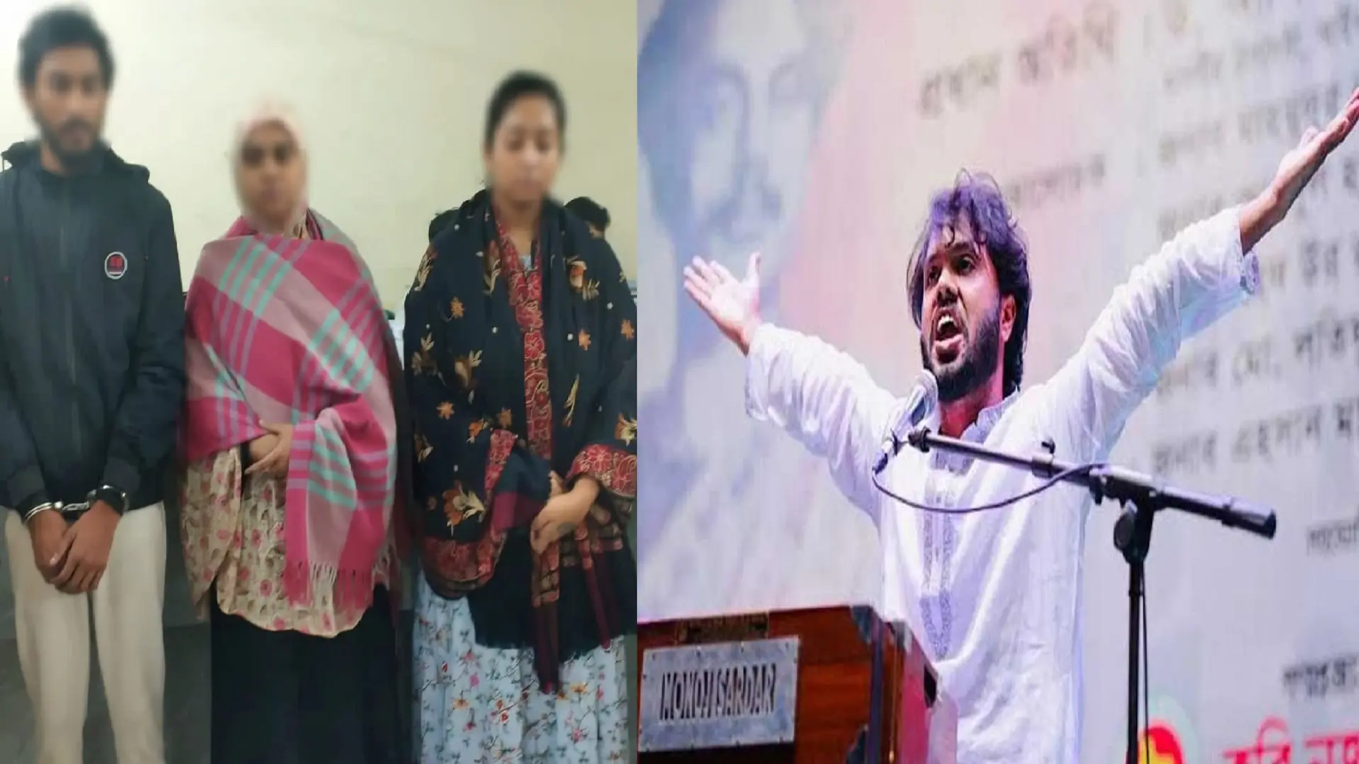 হাদিকে গুলি: মূল অভিযুক্ত ফয়সালের স্ত্রী ও প্রেমিকাসহ আটক ৩ faisal arrest