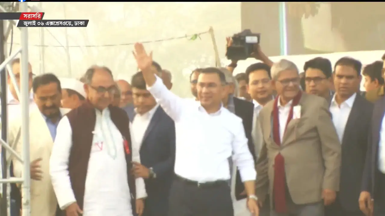 গণসংবর্ধনা মঞ্চে তারেক রহমান t rahman monche